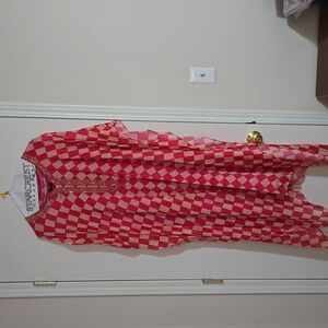 Sika Vibrant Red and Gold Beaded Attire